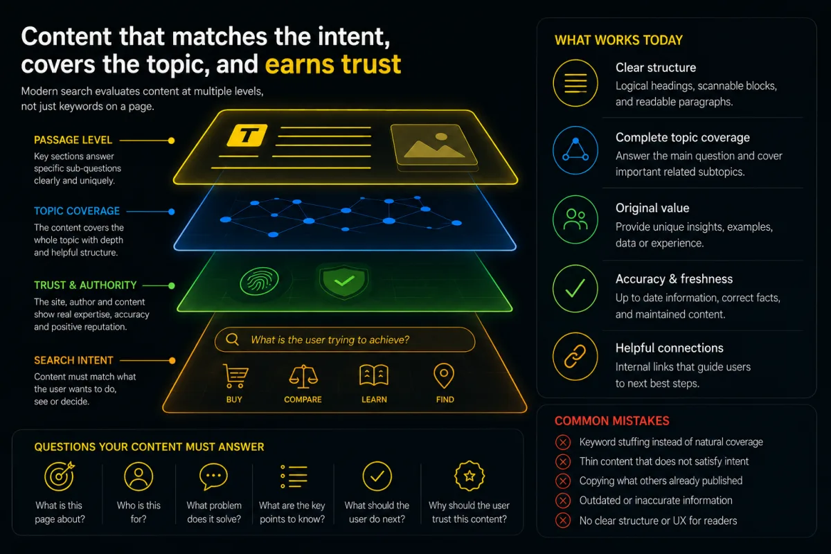 Seven-layer product readiness stack showing product truth source, product page, feed, schema, images and variants, access, checkout, and measurement.